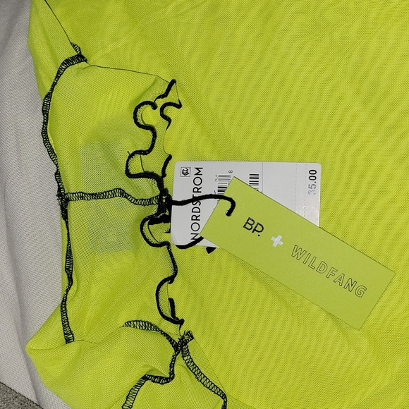 Nordstrom Neon mesh long sleeve - Picture 2 of 2